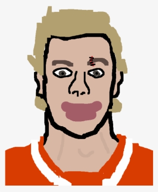 He Plays Hockey - Illustration