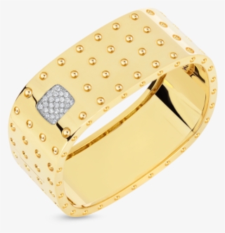 "pois Moi" 4 Row Square Bangle With Diamonds