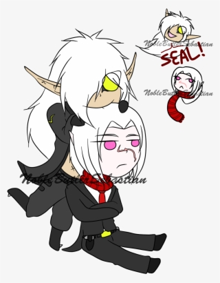 Doomslayer And Seal Doodles By Sebastianmichaelis - Cartoon