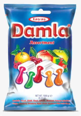 Damla Vegyes, Gyümölcs Izű Töltelékkel Töltött Puha - Bonbon Damla