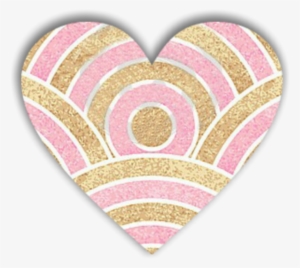 Glitter Heart Love Decoration Scrapbooking Overlay - Sfondo Oro E Rosa