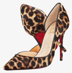 Louboutin Iriza D'orsay Leopard Print Calf Pumps Cheetah - Louboutin Leopard Print