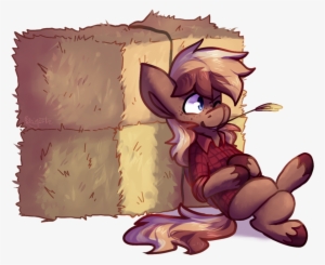 Crownedspade, Clothes, Earth Pony, Hay Bale, Hay Stalk, - Artist