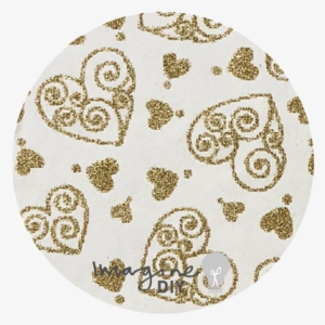 Recycled Cotton Paper In Ivory With Gold Glitter Scroll - Owl