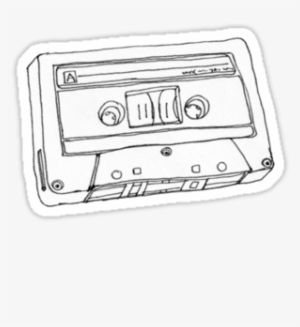 Tumblr Transparent Stickers - Hand Drawn Cassette Tape