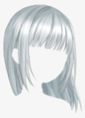 Silver Hair Png Jpg Black And White - Lace Wig