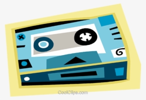 Video Cassette Tape Royalty Free Vector Clip Art Illustration - Circle