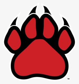Wildcat Clipart Panther Claw - Red And Black Paw Print