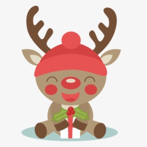Reindeer Antlers Png Tumblr - Cute Christmas Reindeer Clipart