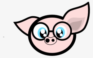 Eye Clip Pig Svg Royalty Free Stock - Pig With Glasses Clipart