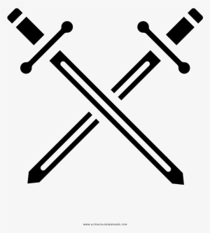Crossed Swords Coloring Page - Spreadshirt