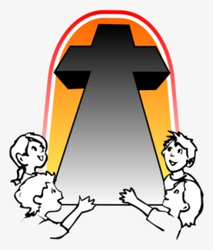 Cross Clipart Childrens - Cross With Children Around