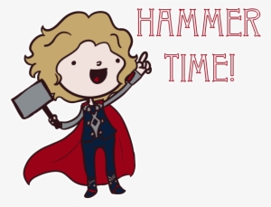 Cartoon Thor Hammer Time By Clipart - Hammer Time Thor