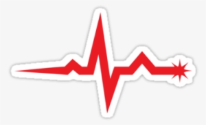 Sticker Featuring A Single, Normal Ecg-wave - Ecg Wave Png