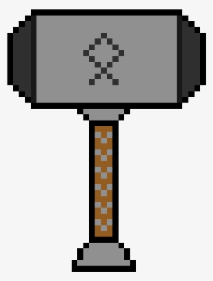 Thor's Hammer - Mjolnir - Exit Button Pixel Art