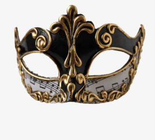 Black Venetian Carnival Colombina Mask - Colombina Mask