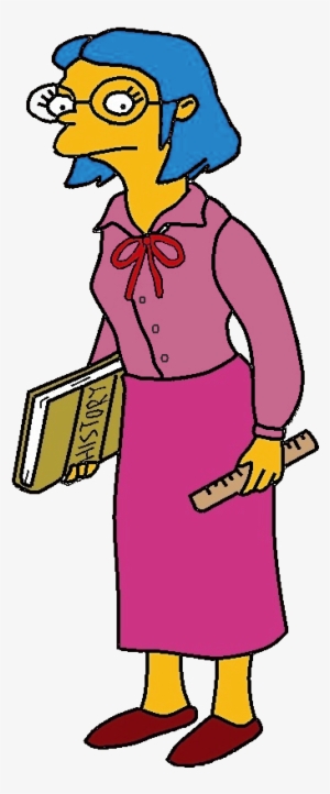 Elizabeth Hoover Miss Hoover Blue Hair - Simpsons Teachers