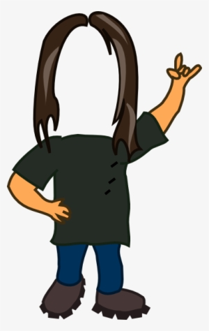 Man Long Hair Face Blank Clip Art At Clker - Long Hair Man Cartoon