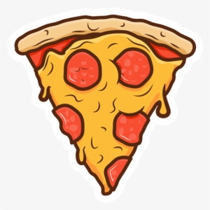 Slice Sticker Just Stickers - Pizza Slice Cartoon Png