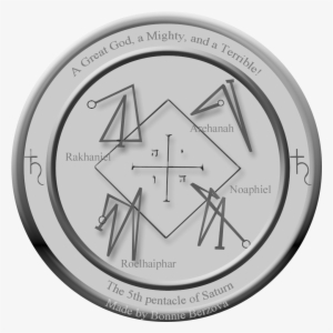 A Modern Version Of The 5th Pentacle Of Saturn From - Pentacle