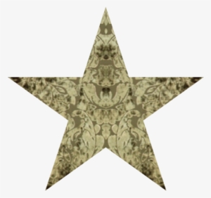 Pentacles - Golden Glitter Star Png