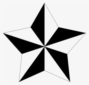 Pentagram Clipart Small - Four Point Star Tattoo