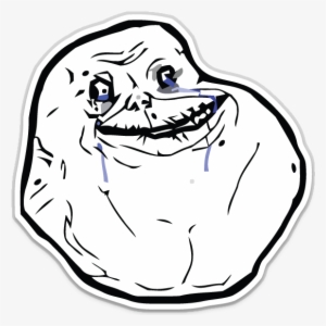 Forever Alone Meme Sticker