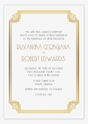 Deco Invitation - Border Gatsby
