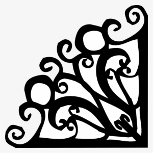 Fancy Corner Border Png Clipart Black And White Download