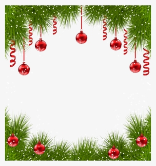 Christmas Transparent Png Frame With Red Ornaments - John 3 16 Kjv Christmas
