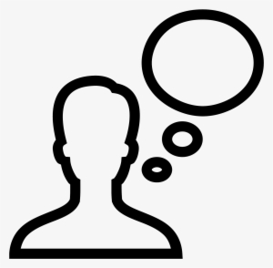 Clipart Person Thought Bubble - Icon