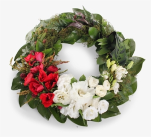 Red And White Modern Wreath - Wreath Of Flowers Anzac