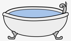 Picture Black And White Bath - Tub Clipart