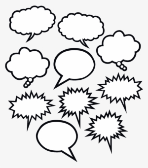 Tcr5592 Black & White Speech-thought Bubbles Accents - Thought Bubbles