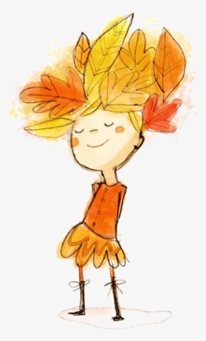 People, Illustration, Individual, Person, People - Happy Kids In Autumn Illustrations