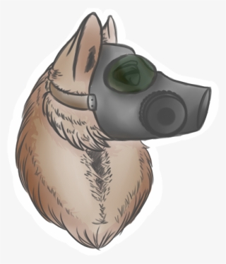 Gas Mask Dog By - Wolf With Gas Mask