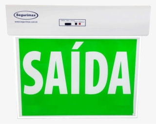 Sinalização Saída Acrílica Standard Fu Verde Sem Seta
