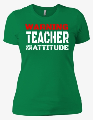 Boyfriend Tees Women 'warning Teacher With An Attitude' - Labrador Lovers Shirt - Warning Lab Lover