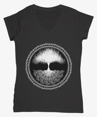Yggdrasil ﻿women's V Neck T Shirtfor Just £19 - Shirt
