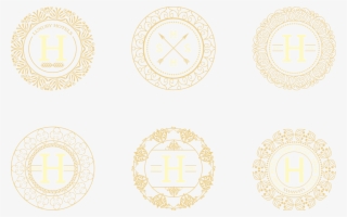 Yellow Pattern Golden Palace - Free Floral Retro Logo