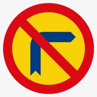 Open - Do Not Turn Right Sign