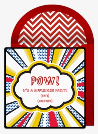 Superhero Blast Online Invitation From Punchbowl - Pop Art