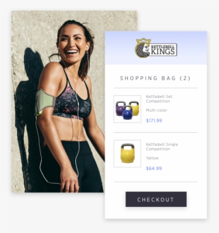Create Custom Shopping Experiences - Mulher Sorrindo Fitness