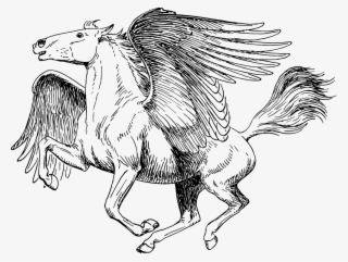 Pegasus Transparent Greek Svg - Drawing Of Flying Horse