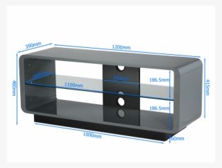 Alphason Luna Adlu1200-gry High Gloss Grey Tv Stand