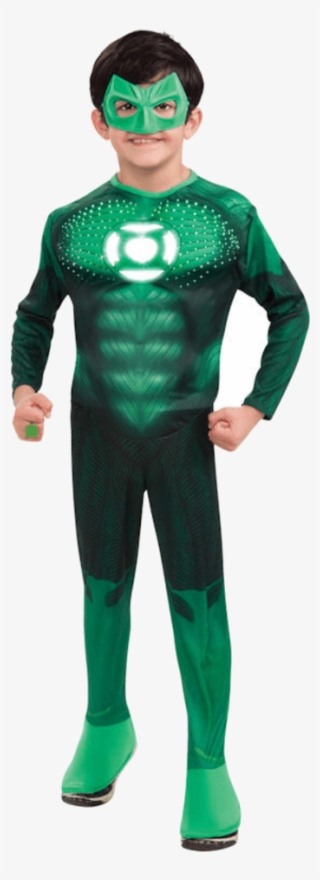 Child Deluxe Light-up Green Lantern Super Hero Costume - Disfraz De Linterna Verde