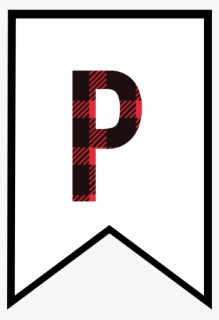 P Buffalo Plaid Banner Letter - Buffalo Plaid Letters Free
