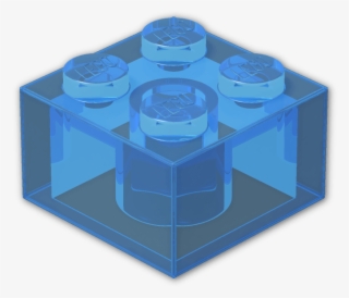 Fluorescent Blue Brick - Lego Fluorescent Colors