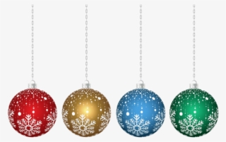 Christmas Hanging Ornaments Transparent Png - Christmas Ornaments Clipart Transparent Background