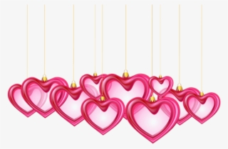 Free Png Hanging Hearts Decor Png Images Transparent - Pink Hanging Hearts Png